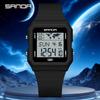 SANDA Outdoor Sport Fashion Men Electronic Watches Multifunction Alarm Clock Countdown LED Luminous Waterproof Men Wristwatc