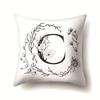 Polyester Pillowcase INS Style Garland 26 English Letter Printing Pillowcase Waist Cushion Car Seat Cover