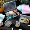 24 Pack Mixed Sizes Small Plastic Storage Containers, Mini Rectangular Small Items Organizer Boxes with Hinged Lids and Labels f