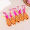 5Pcs Pet Cat Toy Fish Netting Cat Teasing Toy Cat Interaction Pet Supplies Color Woven Fish Toy
