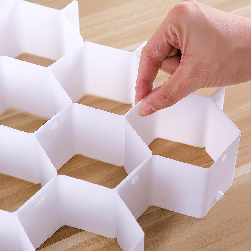 Honeycomb Drawer Dividers for Socks, Cosmetics & Underwear Organizer