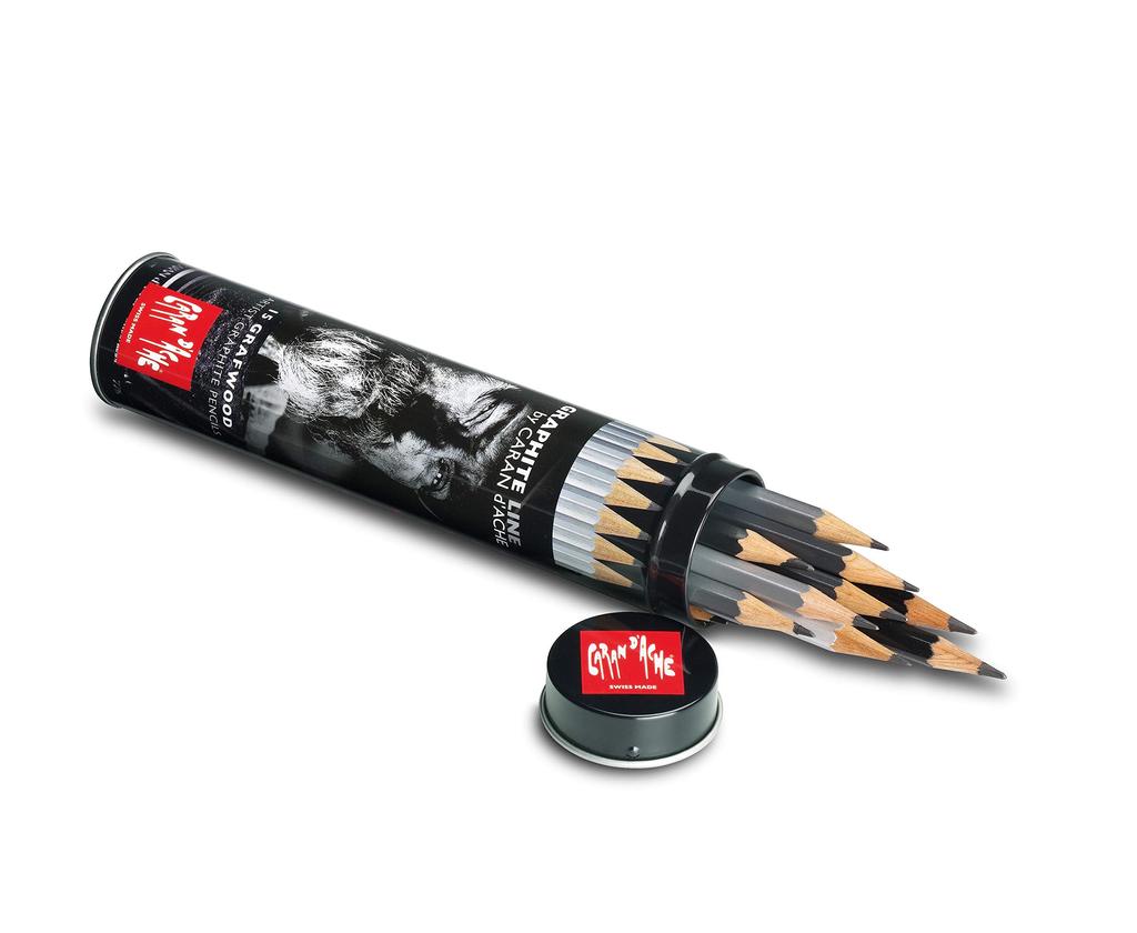 Caran Graffwood Round Metal Box 15 Pieces d'Ache 0775-315