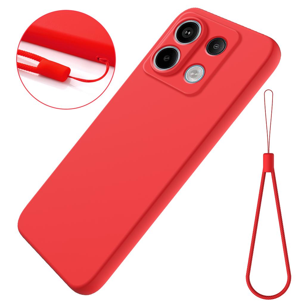 For Xiaomi Redmi Note 13 Pro 5G/Poco X6 5G Case Liquid Silicone Phone Cover Anti-Scratch Fiber Lining