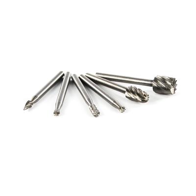 6pcs Dremel Outil Rotatif Mini Drill Bit Set Coupe Wood Carving Tools Kit