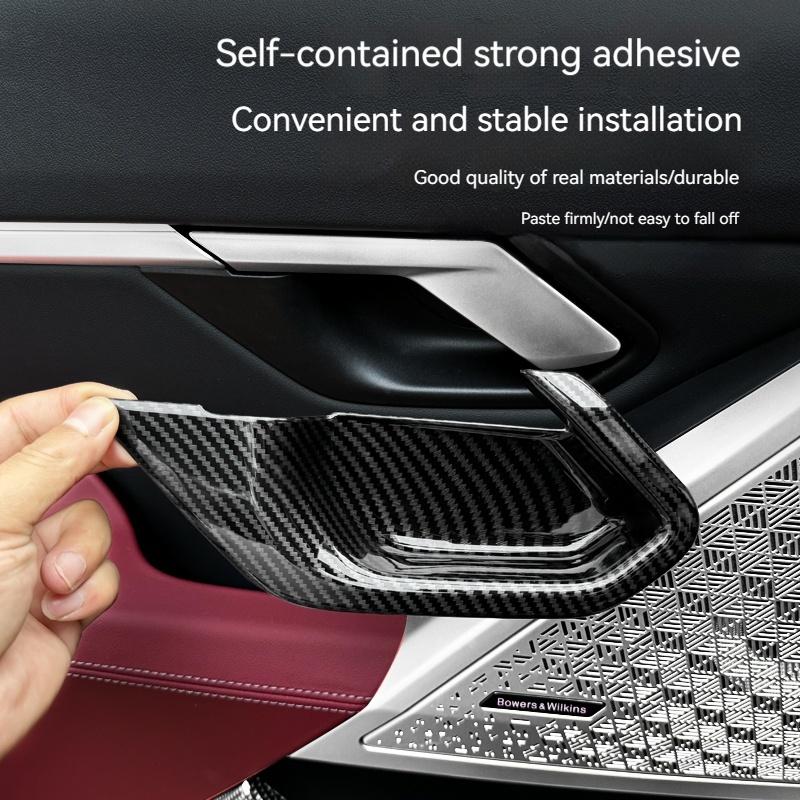 For BMW 5 Series i5 G60 2025 ABS Carbon Fiber Car Inner Door Bowl Protection Anti-scratch Panel Interior Trim Accessories