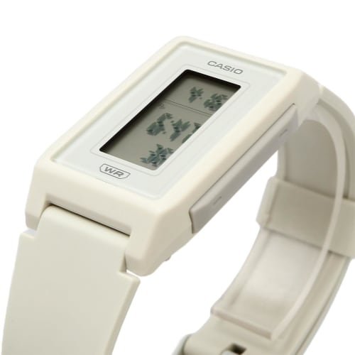 Casio CASIO Pop Digital Watch Biomass Plastic LF-10WH-8 Ladies Matte Ivory Overseas Model