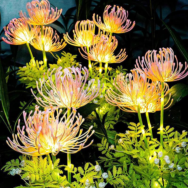Solar Powered Shore Flower Ground Plug-In Lamp, Outdoor Waterproof, Beautiful Flower Decoration, Courtyard Lawn Decoration