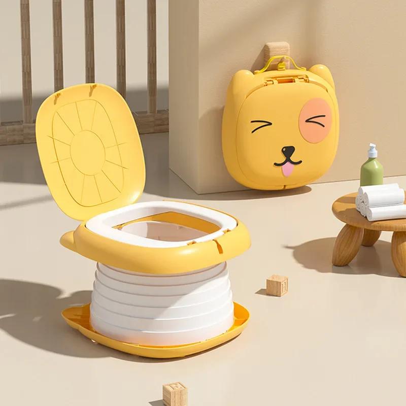 Children's Folding Toilet Baby Travel Toilet Portable Children's Potty Car Sealed Anti-odor Urinal