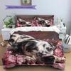 Pink Dalmatian Pattern Bedding Home Decoration Birthday Gift (1 * Duvet Cover + 2 * Pillowcase, Without Core)