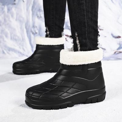 Stivali da Pioggia Invernali alla Moda da Lavoro per Esterno Corti Antiscivolo e Impermeabili Speciali per Consegna Cibo Pesca Scarpe in Gomma Donna Nero