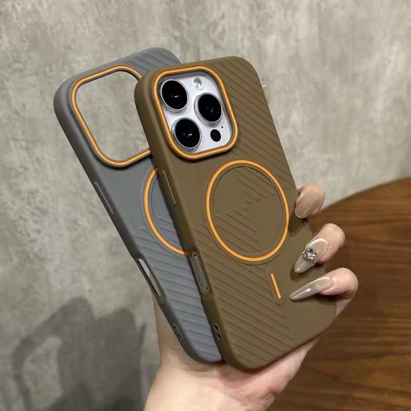 Ultrathin Hit Color Magnetic Phone Case for iPhone 17 16 15 14 Plus 13 12 11 16 Pro Max MagSafe Wireless Charging Matte Soft Cover