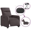 Vidaxl Electric Recliner, Dark Brown, Fabric Upholstered