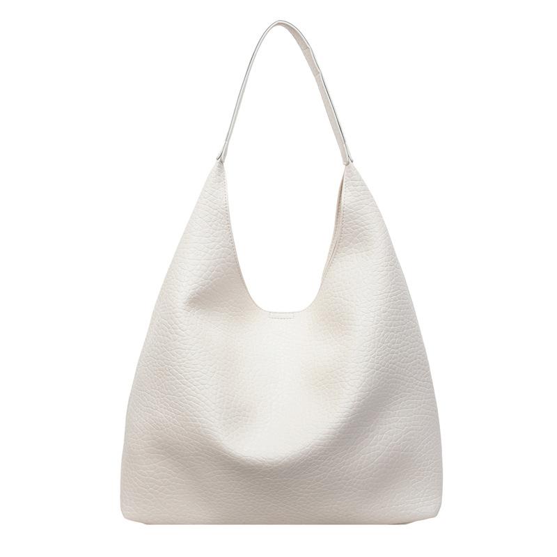 

Ретро сумка большой вместимости, женская новая осенняя сумка-тоут для поездок на работу, большая наплечная сумка, текстурная сумка подмышку.