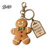Holiday Keychain Accessories Christmas Santa Claus Keychain, Cartoon Snowman Reindeer Elf Highland Cow Stocking Stuffer Keyring, Xmas Character