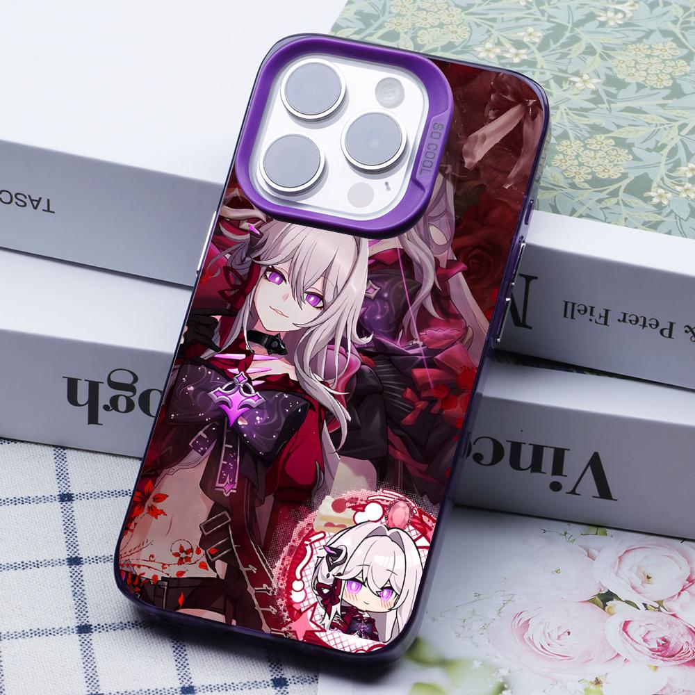 HSR Thelema Purple Translucent Mobile Phone Case for iPhone 17 16 15 14 13 12 11 X XR XS Air Pro Max Plus Colorful Cover