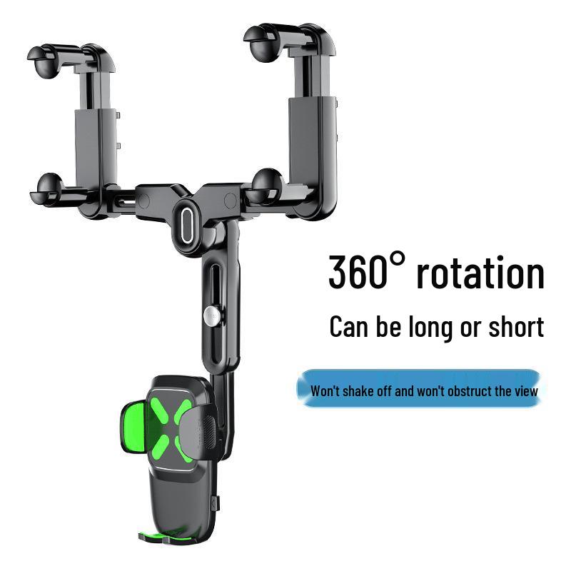10th Gen Retractable Car Mount: Rearview Mirror Backup Camera & Multifunctional Phone Holder