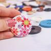 100Pcs Mix 2/4 Hole Circular Dotted Line Wooden Buttons Sewing Scrapbook Clothing Sweaters Handwork Home Diy Accessories Mix001
