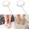 Minimalist Alloy Foot Anklet Chain Foot Jewelry With Flowing Tassels Women For
