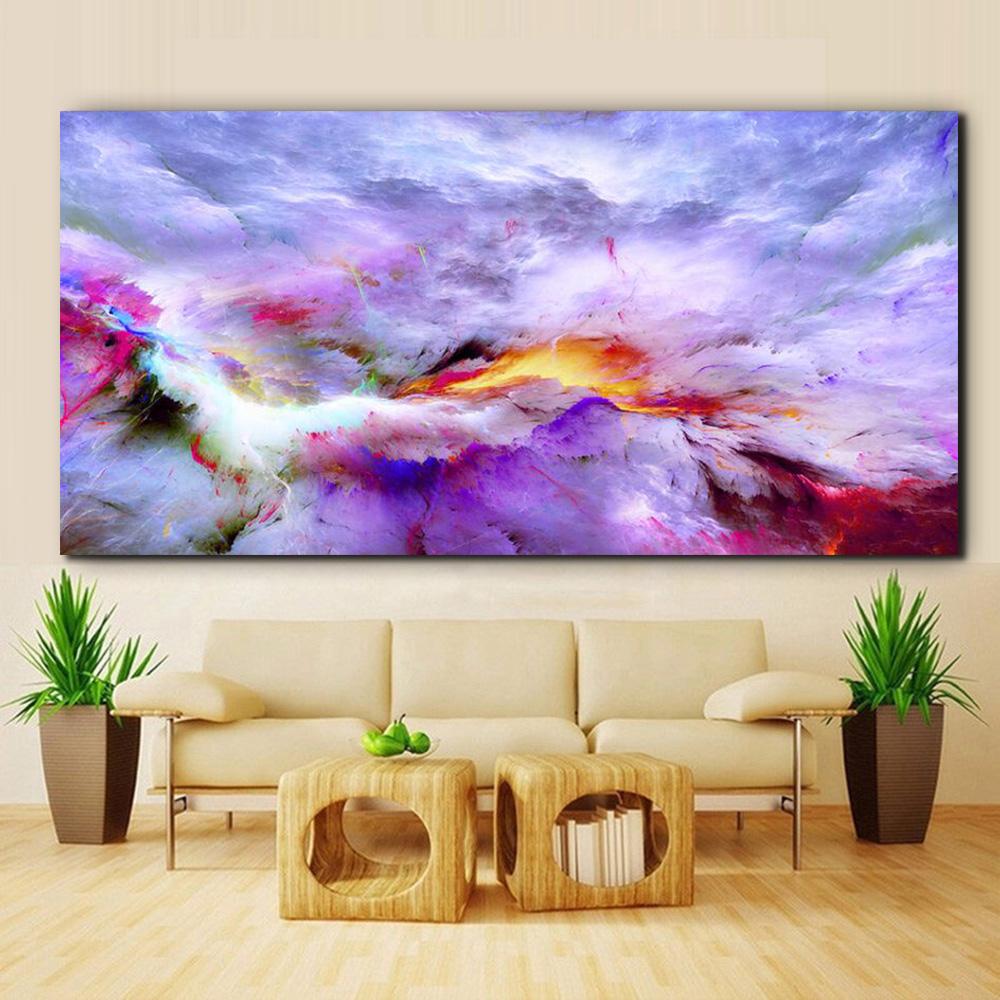 Abstrakte Fantasie Wolke Gemälde Wand Kunst Bunte Textur Leinwand Landschaft Poster und Drucke Wohnzimmer Home Decor Cuadros