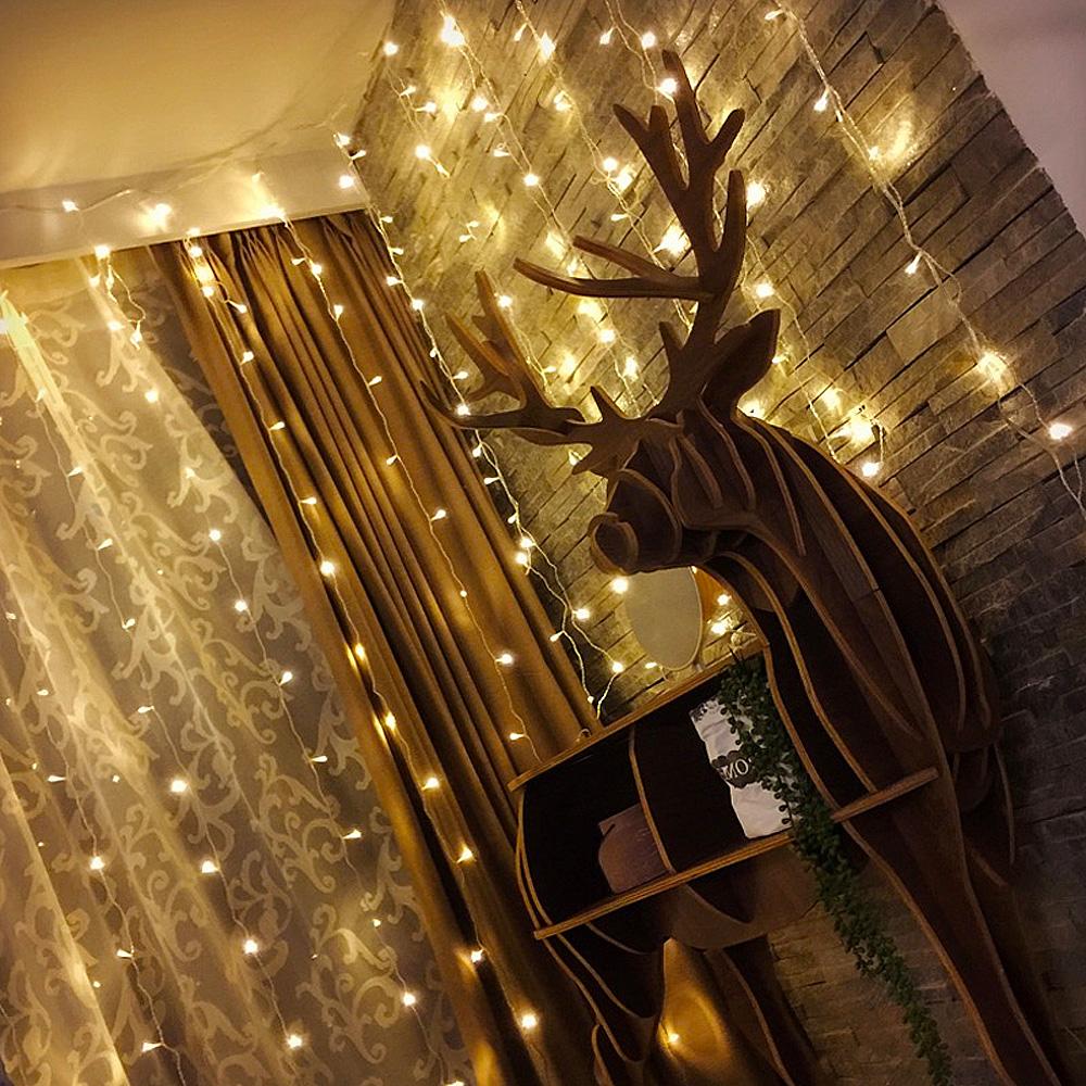 3M LED Icicle Curtain Lights 300leds Christmas Fairy Lamp Outdoor Home For Wedding Party Garden Decoration