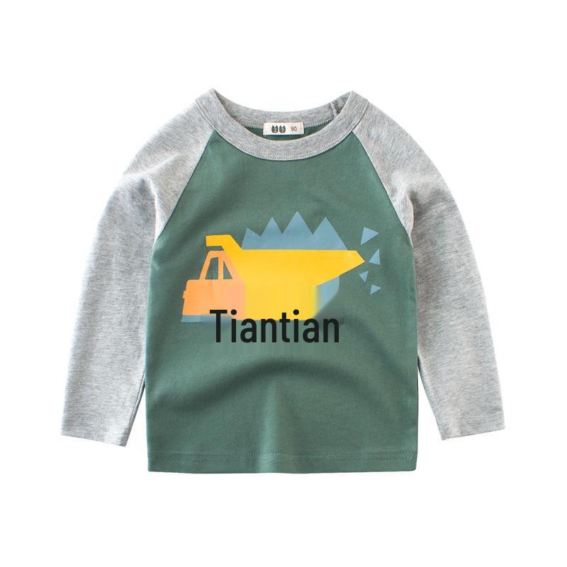 

Корейский стиль 2025 весенняя мода футболка с длинным рукавом для детей 120 cm