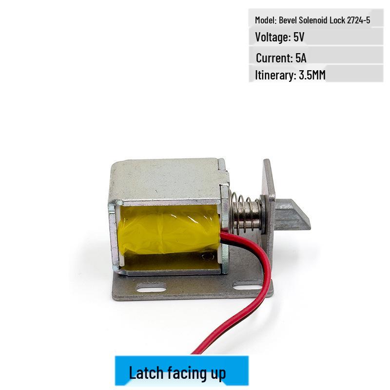 Hengda DC Electromagnetic Lock: Belt Detection Switch, Low Voltage, Inclined Surface, 3.5mm Stroke, Model 2724 Electric Control