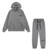 FEAR OF GOD ESSENTIALS Flocked Letter Hoodie Loose Fit Fleece Sweatshirt Youth Casual Wear
