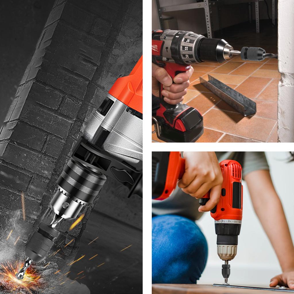 Aluminum Drill Depth Stop for Drill Bit Adjustable Drill Collar Applicable Drill Size Range 5/64"-3/16" 15/64"-7/16