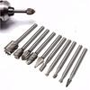 10-Piece High-Speed Steel Rotary File Set: Electric Grinder Accessories for Woodworking and Engraving