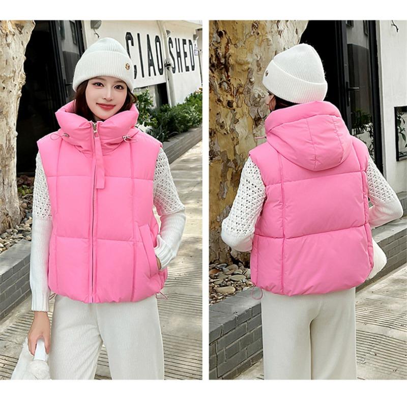 DAFIFY Moda Donna Casual Autunno Inverno Monocolore Stampa Senza Maniche Giubbotti & Cappotti Piumini