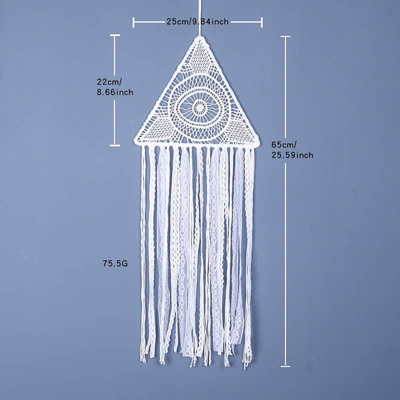 Native American Style Black Lace Wind Chimes Wall Hangings Large Triangle Round Door Pendant Home Decorations For Halloween Gift