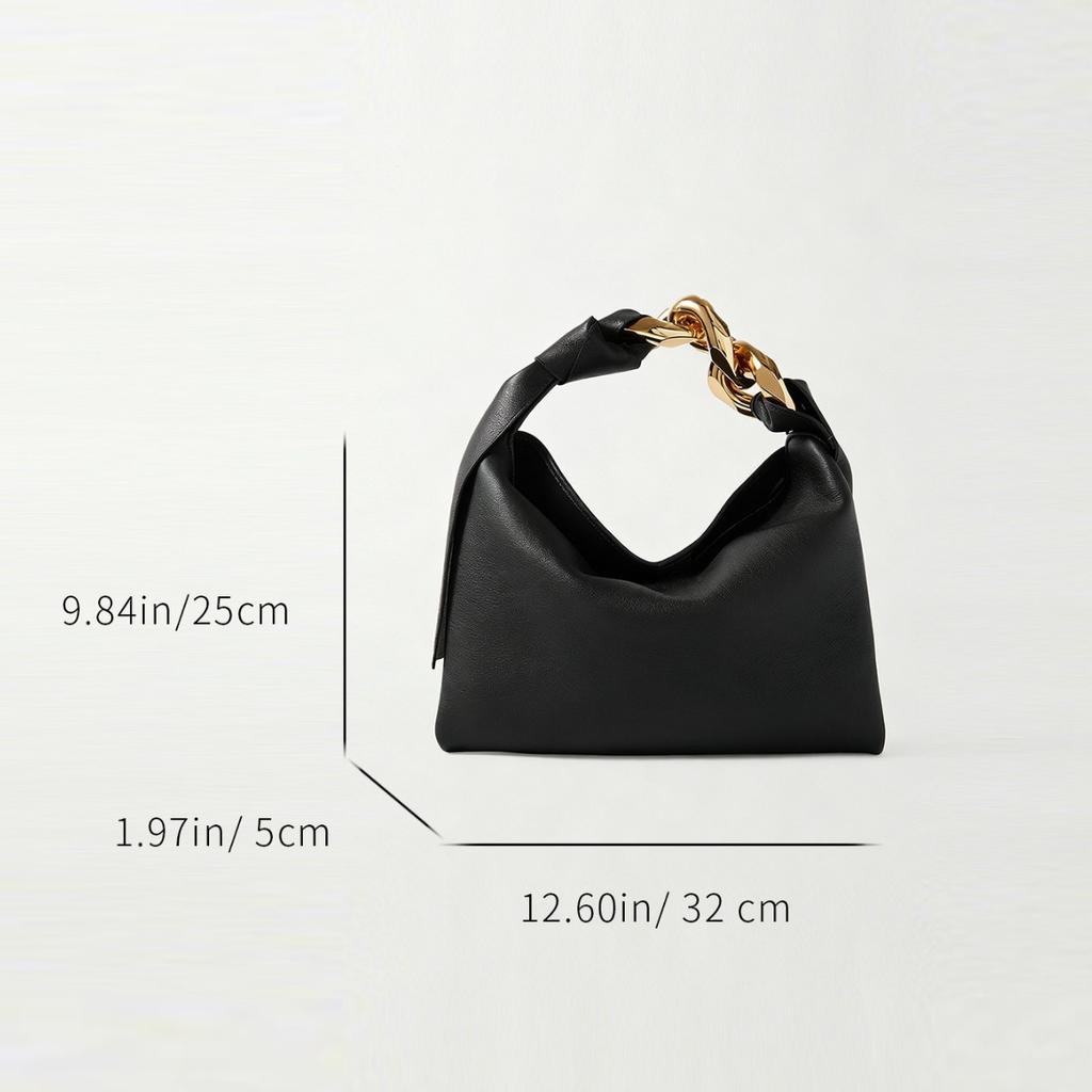 Women Vintage Underarm Bag PU Leather Soft Hobo Shoulder Bags New Solid Color Casual Armpit Handbag Girls Outdoor Daily Tote Bag