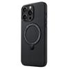 PYNANA PN-16L2 For iPhone 16 Pro Case Compatible with MagSafe Crystal Ring Kickstand PU Leather PC Cover