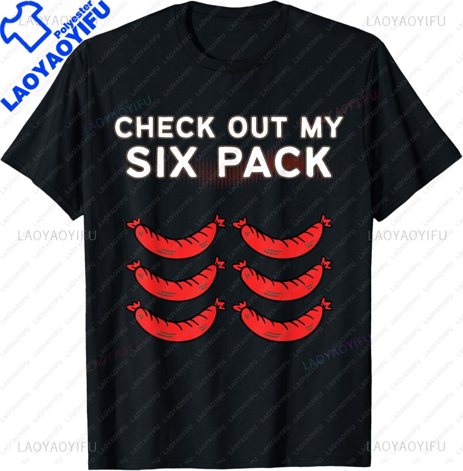 Check Out My Six Pack Donut Funny Gym TShirt Custom Printed Graphic Unisexs T Shirt Customizable Camiseta Hombre S