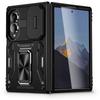 For Samsung Galaxy Z Fold 8 Ultra Case Armor Metal Ring Holder Slid Camera Protective Cover For Galaxy Z Fold 8 7 6 5 Funda