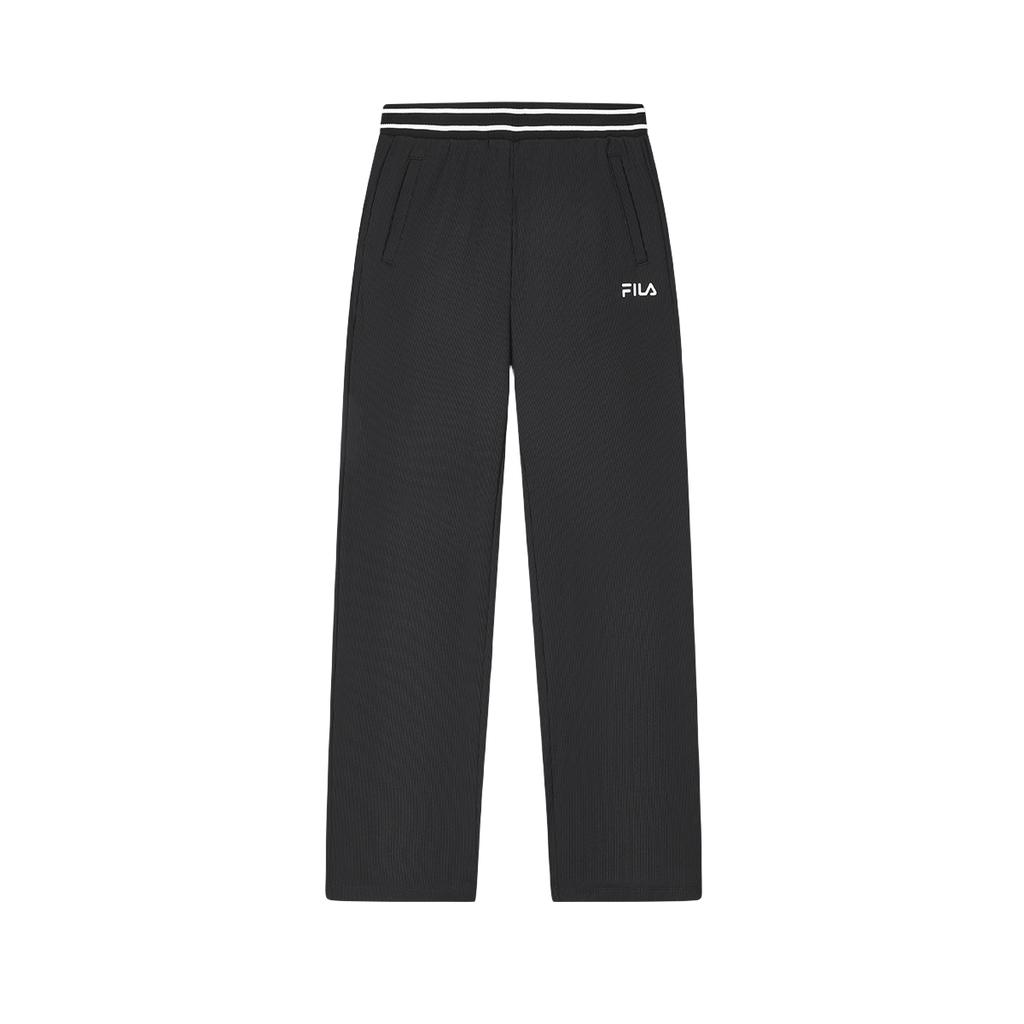 Fila Heritage Knitted Sports Pants Casual Fashion Long Pants Women Bottoms Black F11W428601FBK