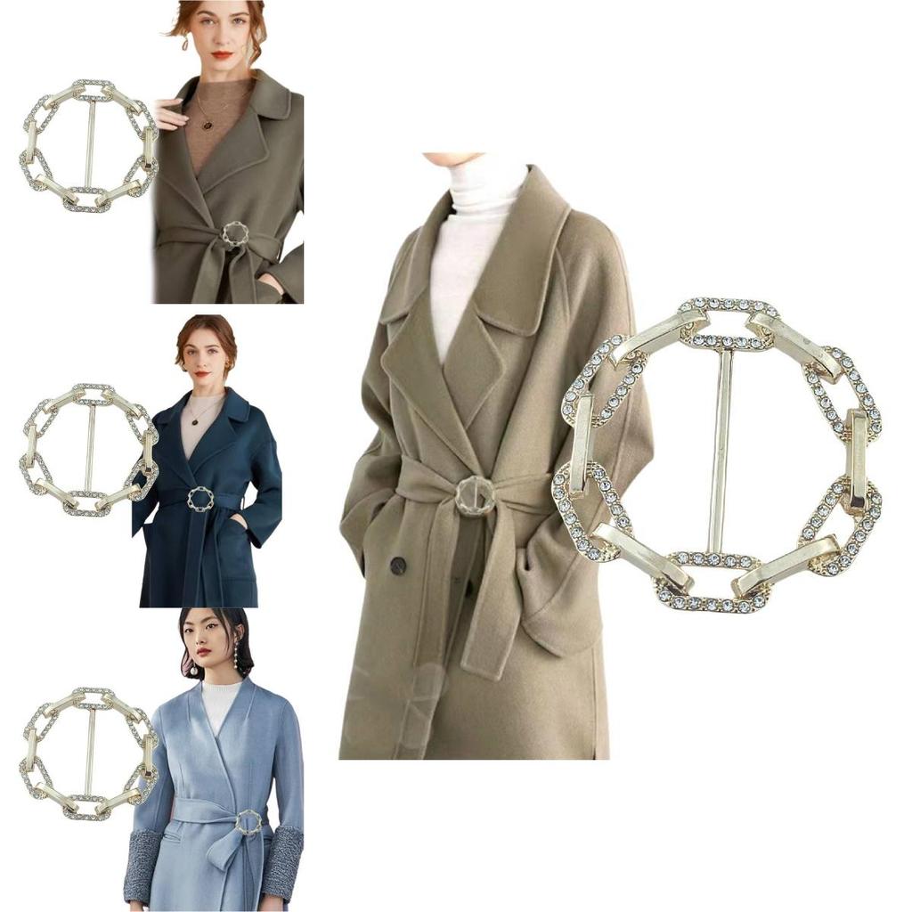 Premium Alloy Scarf Accessories Fashionable Large Buckle For Trench Coats