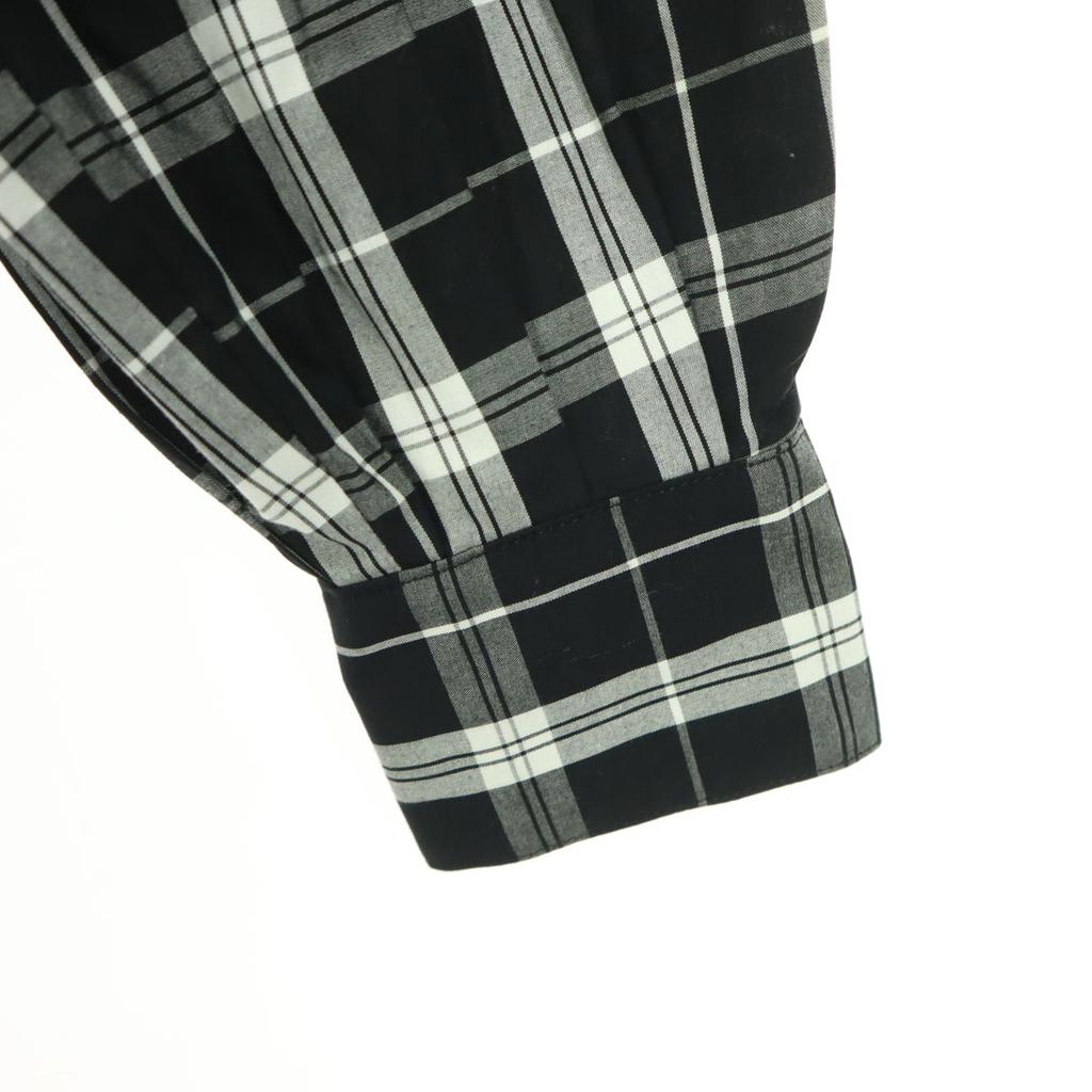 MIDIUMISOLID made in Japan Check Pattern Long sleeve blouse Black series Women Used