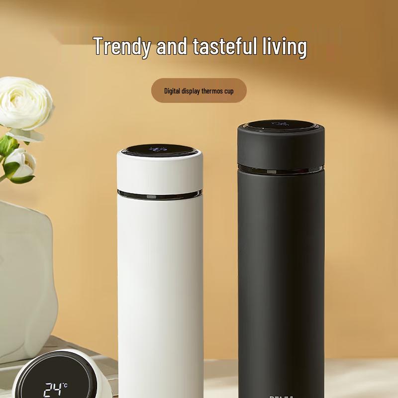 Portable Insulated Tea Mug with LED Display