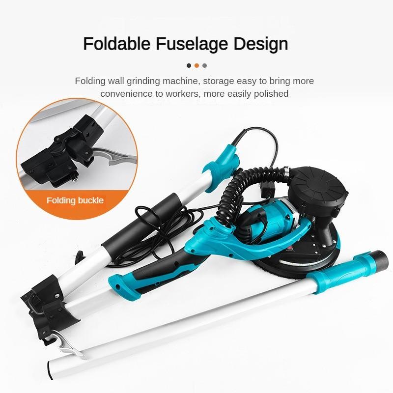 850W Foldable Electric Grinder High Power Wall Putty Smoothing Machine Self-priming Wall Polishing Tool