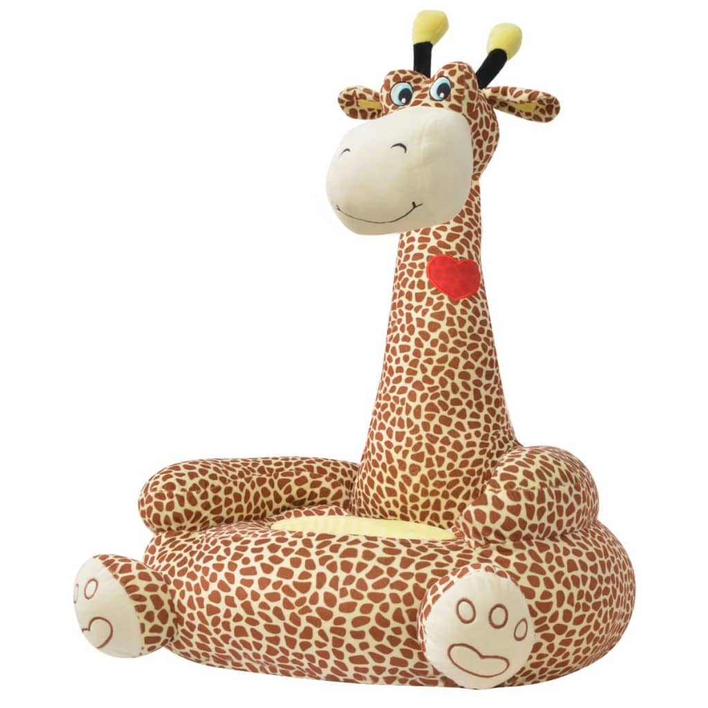 Plüsch Kinder-Sessel Giraffe Braun