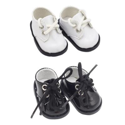 Niannyyhouse 20 cm Plüschpuppenschuhe, 2 Paar Lederschuhe, Baumwollpuppenschuhe, 2-teiliges Set, Schuhlänge 5,5 cm, Babypuppenschuhe, Anziehpuppen (z-1)