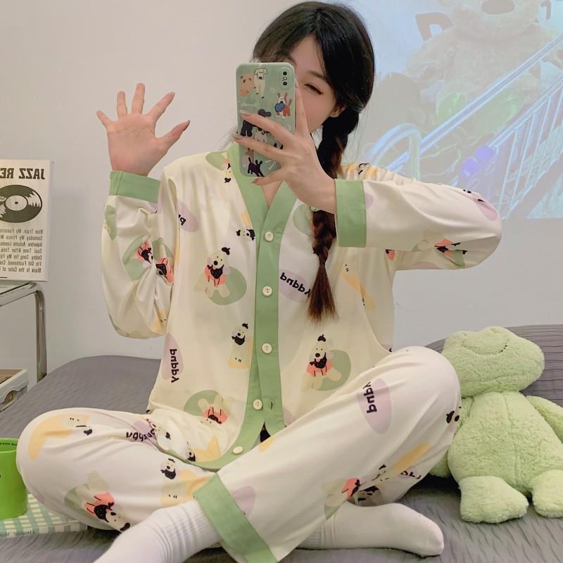 Adjustable Maternity Pajamas: Lightweight, Sweat-Absorbent Nursing Suit for Postpartum and Pregnancy Seasons