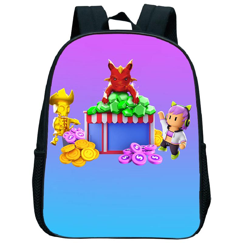 Stumble Guys Nursery Backpack Stumble Game Children Kindergarten Toddlers Student Schoolbag Shoulder Bag Kids Bags