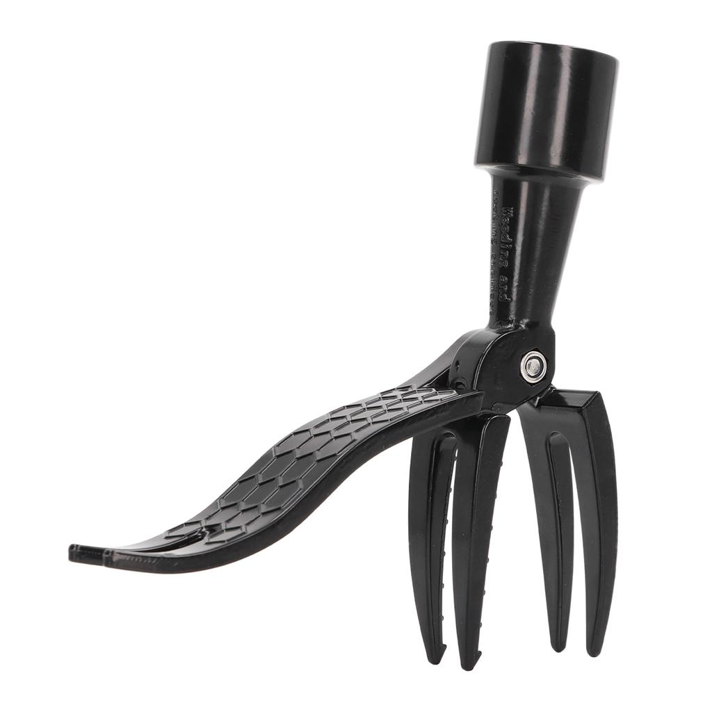 Stand-Up-Unkrautstecher, tragbarer Unkrautstecher aus Aluminiumlegierung, 4 Krallen, rutschfestes Unkrautkopfwerkzeug