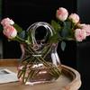 Verdickte Klare Glasvasen Handtaschenform Hülle Halten Blume Geeignet Für Haus Büro Dekoration Geburtstagsgeschenk
