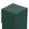 Trading Card Heaven [120 Card Capacity] Sleeve-Compatible Vertical (Type A) Deck Case for Vertical Storage, PU Leather, Magnetic, Card Game (Green)