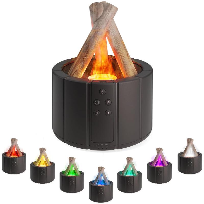 Bunter Flammen Aromatherapie USB Luftbefeuchter für Zuhause & Hotel
