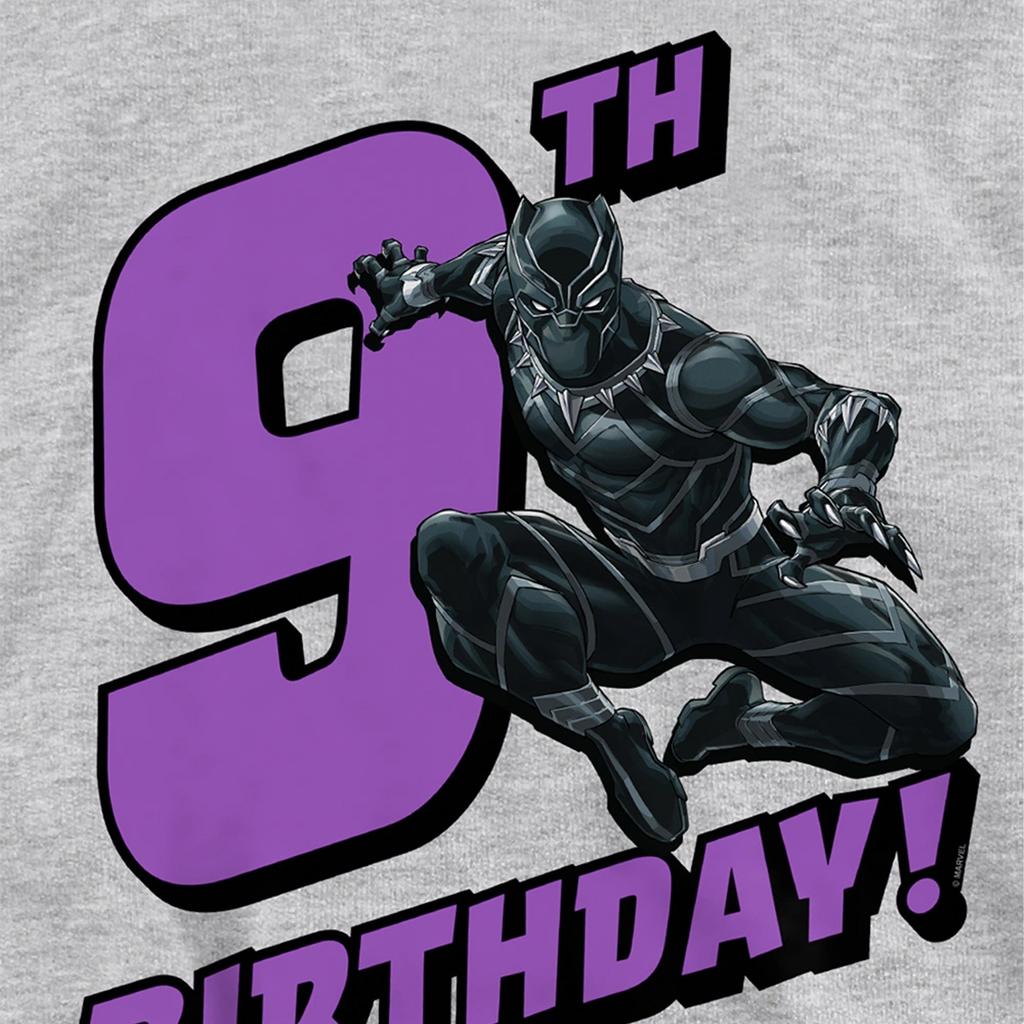 Marvel Childrens/Kids Black Panther Heather Pull Over 9th Birthday Hoodie