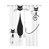 Black Cat Animal Pure White Fine Netting Transparent Drapes Perfect for Living Room Decoration Window Panel Curtain for Bedroom Cooking Area Voile